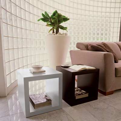 Coffee table Kubo white and black